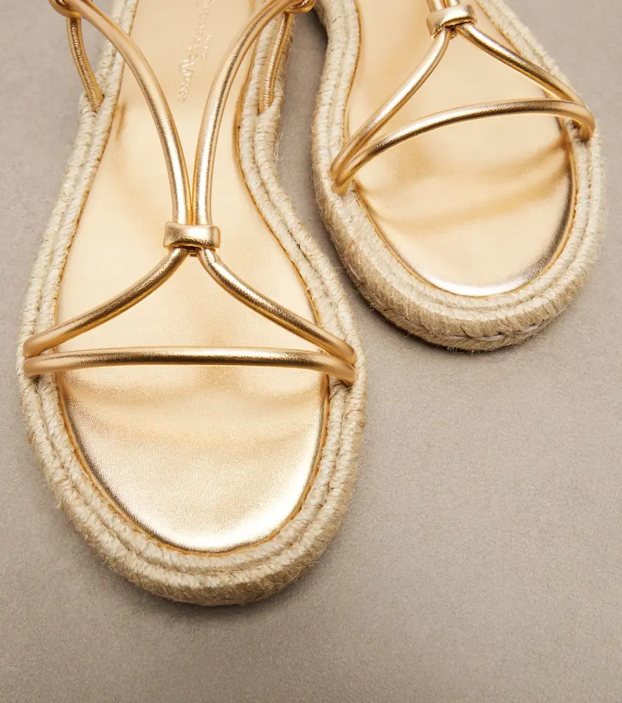 Gianvito Rossi Bali metallic leather espadrille sandals | Thumbnail 2