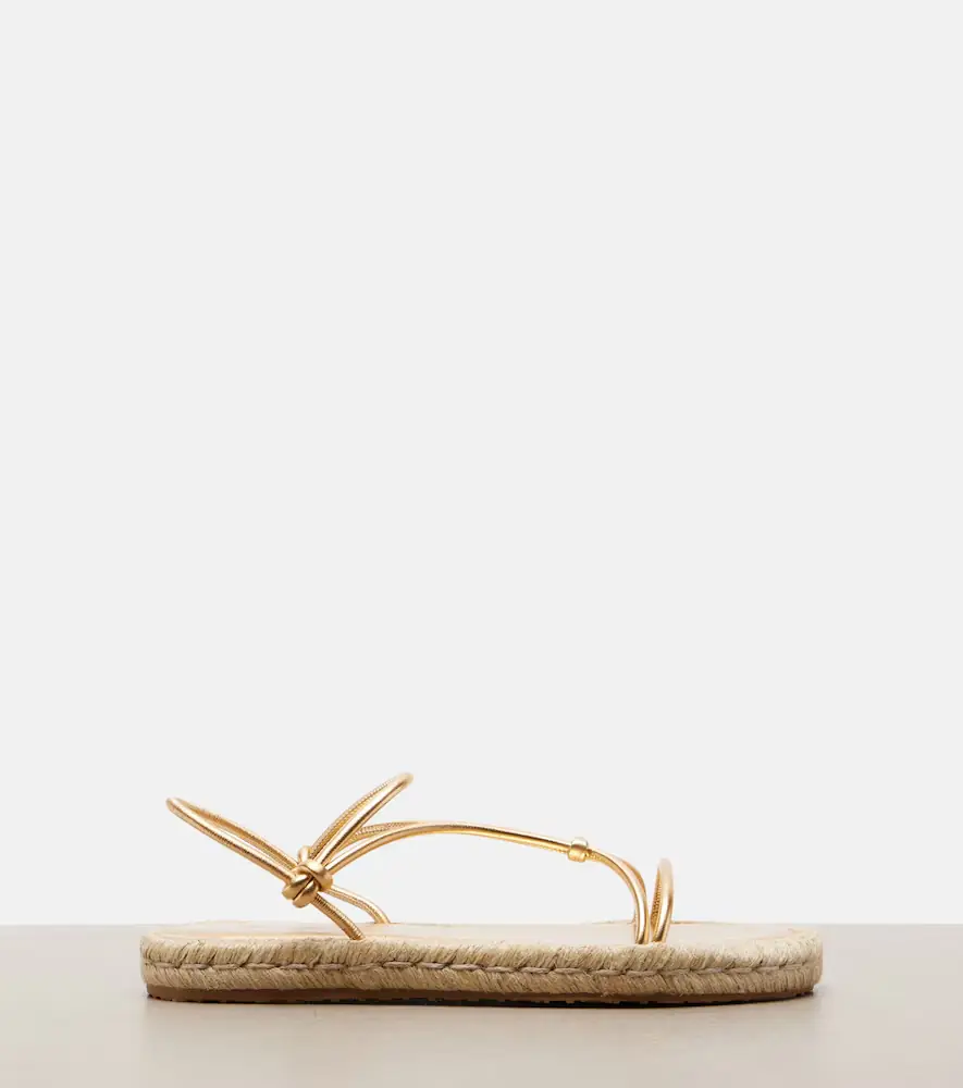 Gianvito Rossi Bali metallic leather espadrille sandals | Thumbnail 3