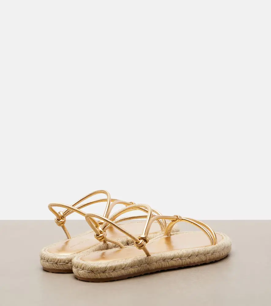 Gianvito Rossi Bali metallic leather espadrille sandals | Thumbnail 6