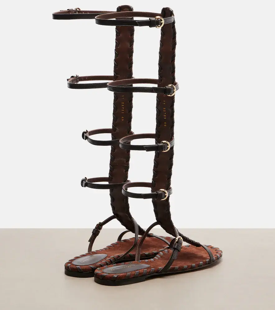 Gianvito Rossi Zaira suede and leather gladiator sandals | Thumbnail 4