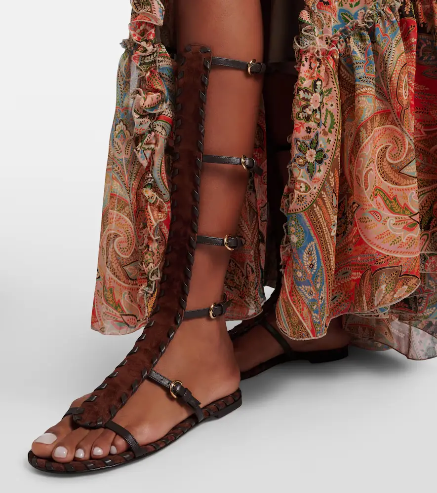 Gianvito Rossi Zaira suede and leather gladiator sandals | Thumbnail 6
