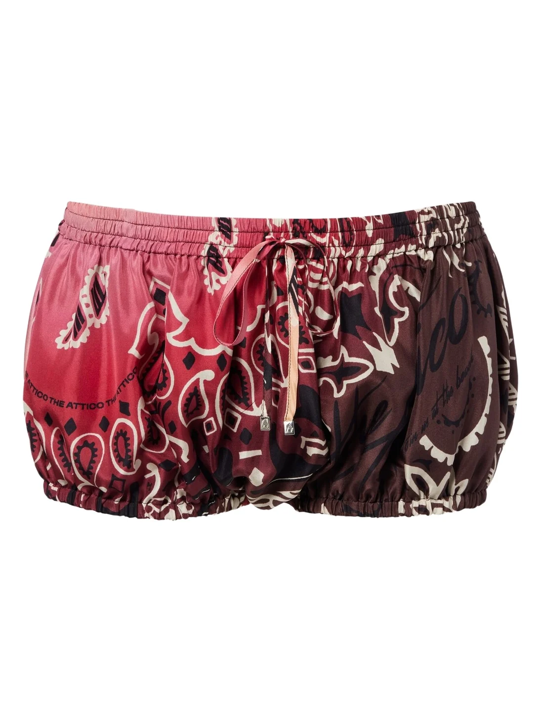 The Attico Printed silk shorts
