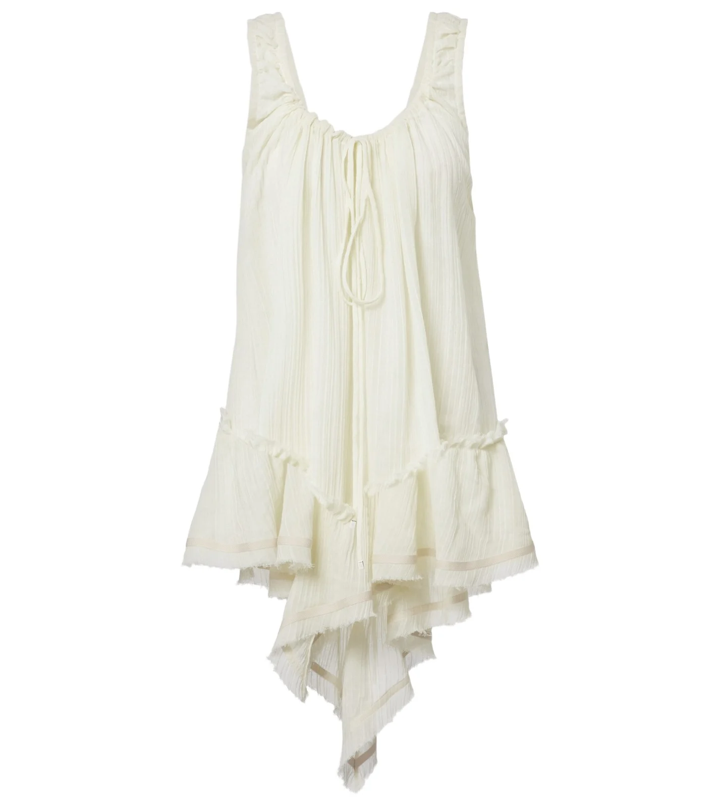 Ruffled cotton minidress