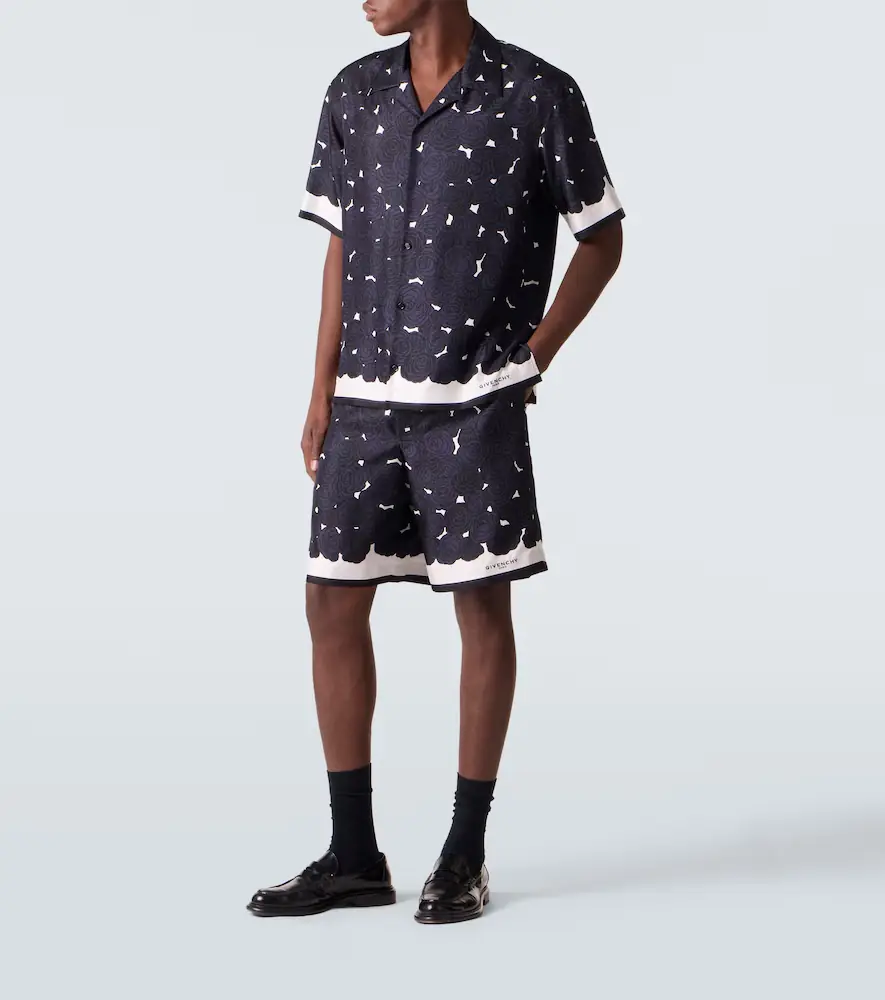Givenchy Floral silk twill shorts | Thumbnail 2 Givenchy Floral silk twill shorts | Thumbnail 2