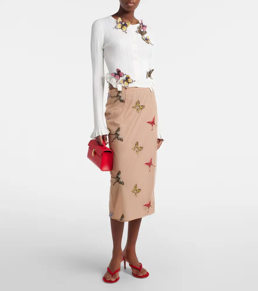 BLUMARINE Appliqué midi skirt | Thumbnail 5