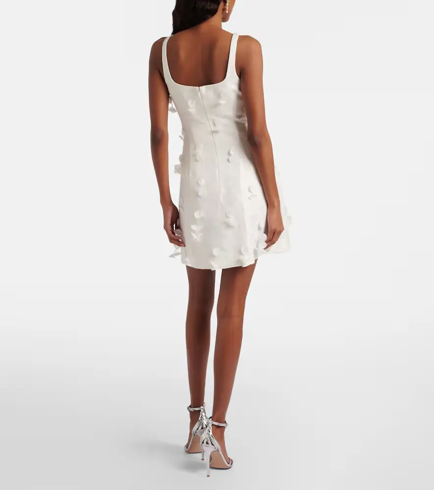 Simkhai Calinn floral-appliqué linen-blend minidress | Thumbnail 4