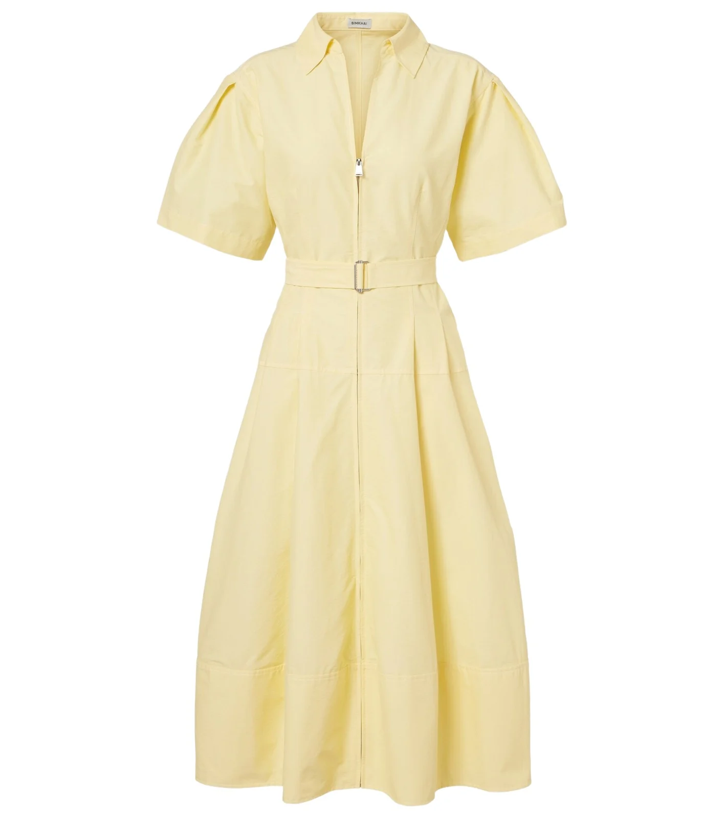 Belted cotton-blend shirt dress Belted cotton-blend shirt dress