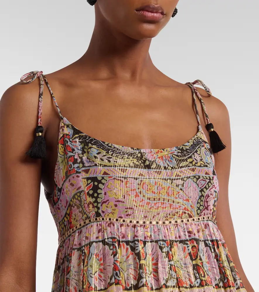 Rixo Kamilah floral lamé maxi dress | Thumbnail 3