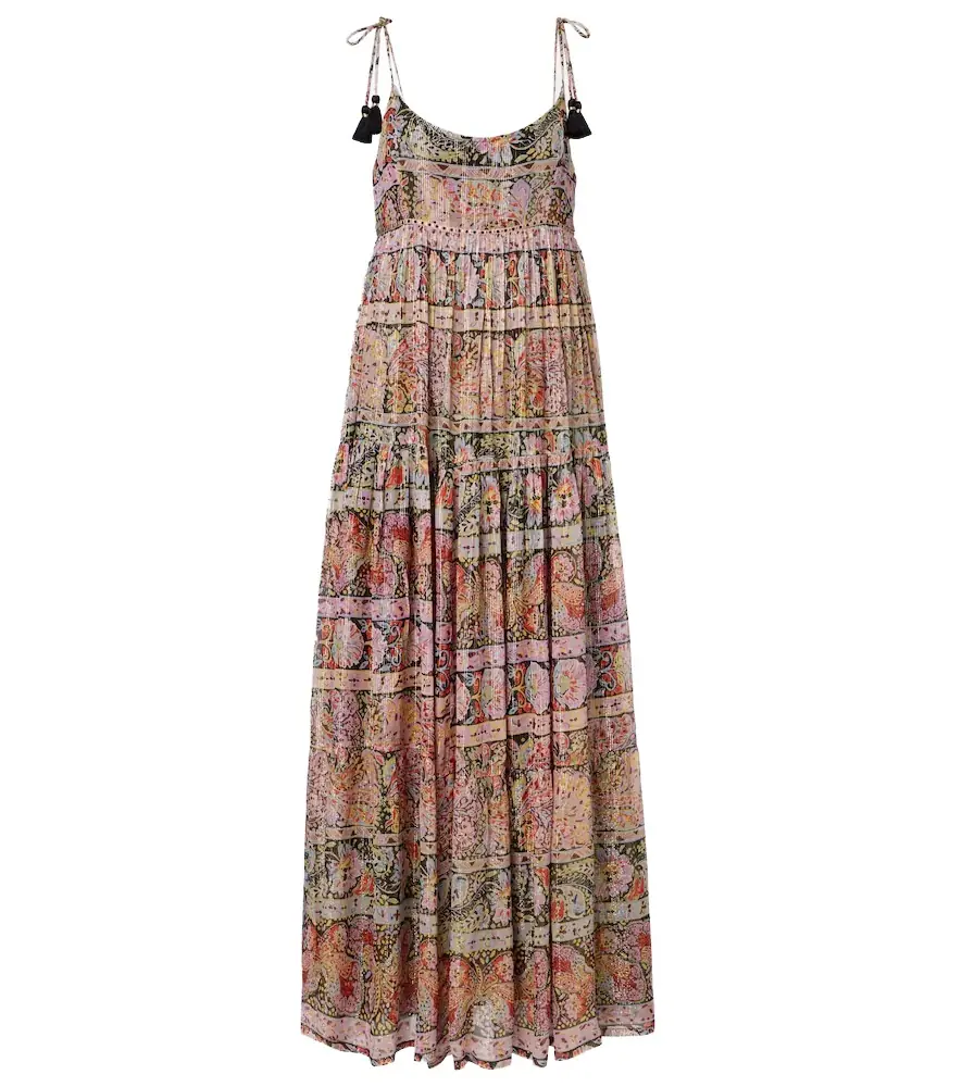 Rixo Kamilah floral lamé maxi dress | Image 1 Rixo Kamilah floral lamé maxi dress | Image 1