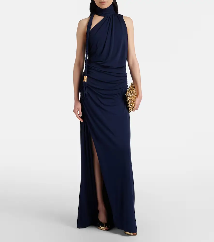 Simkhai Moira draped scarf-detail jersey gown | Thumbnail 4 Simkhai Moira draped scarf-detail jersey gown | Thumbnail 4