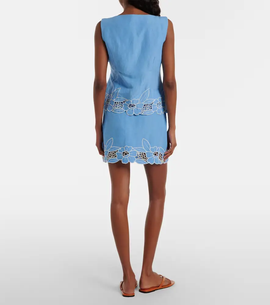 Rixo Nancye cutout linen-blend miniskirt | Thumbnail 2 Rixo Nancye cutout linen-blend miniskirt | Thumbnail 2