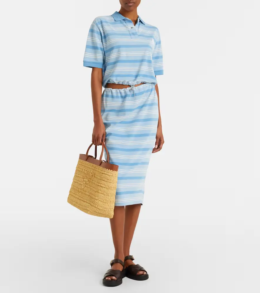 Prada Medium leather-trimmed raffia tote bag | Thumbnail 7 Prada Medium leather-trimmed raffia tote bag | Thumbnail 7