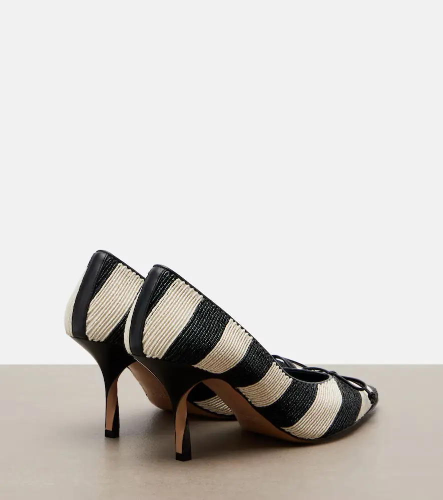 Jacquemus Tourni striped raffia-effect pumps | Thumbnail 2 Jacquemus Tourni striped raffia-effect pumps | Thumbnail 2