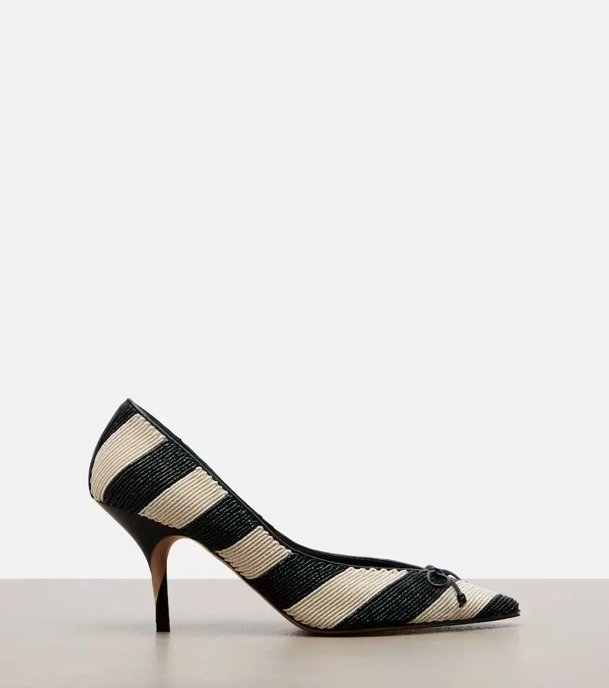 Jacquemus Tourni striped raffia-effect pumps | Thumbnail 3 Jacquemus Tourni striped raffia-effect pumps | Thumbnail 3