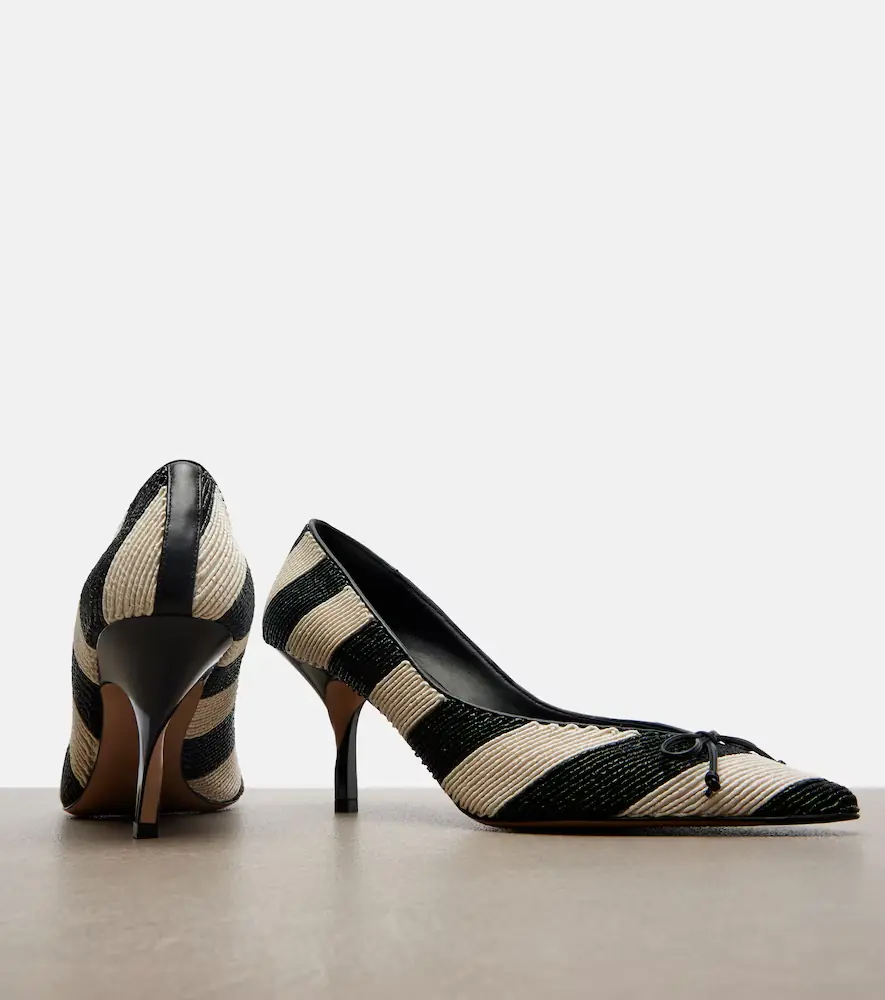 Jacquemus Tourni striped raffia-effect pumps | Thumbnail 4 Jacquemus Tourni striped raffia-effect pumps | Thumbnail 4