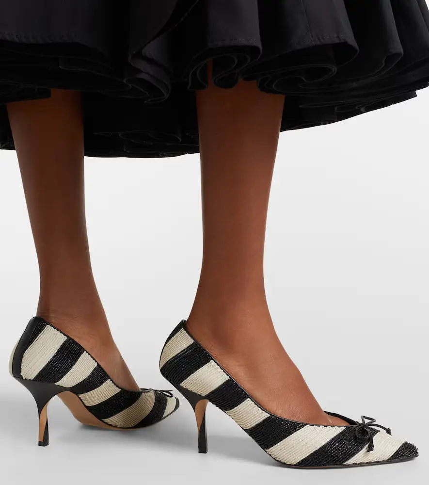 Jacquemus Tourni striped raffia-effect pumps | Thumbnail 5 Jacquemus Tourni striped raffia-effect pumps | Thumbnail 5