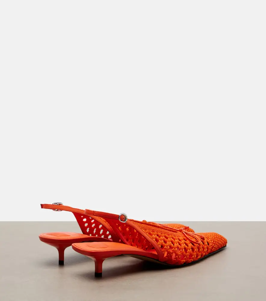 Jacquemus Cubisto raffia-effect slingback pumps | Thumbnail 2 Jacquemus Cubisto raffia-effect slingback pumps | Thumbnail 2