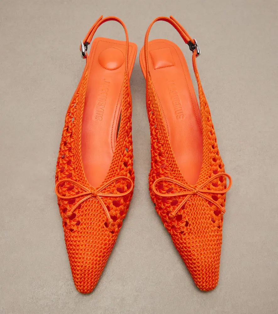 Jacquemus Cubisto raffia-effect slingback pumps | Thumbnail 4 Jacquemus Cubisto raffia-effect slingback pumps | Thumbnail 4