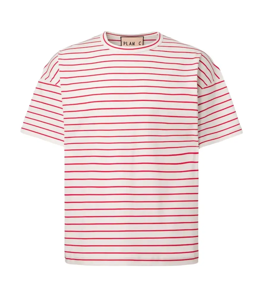 Plan C Striped cotton T-shirt
