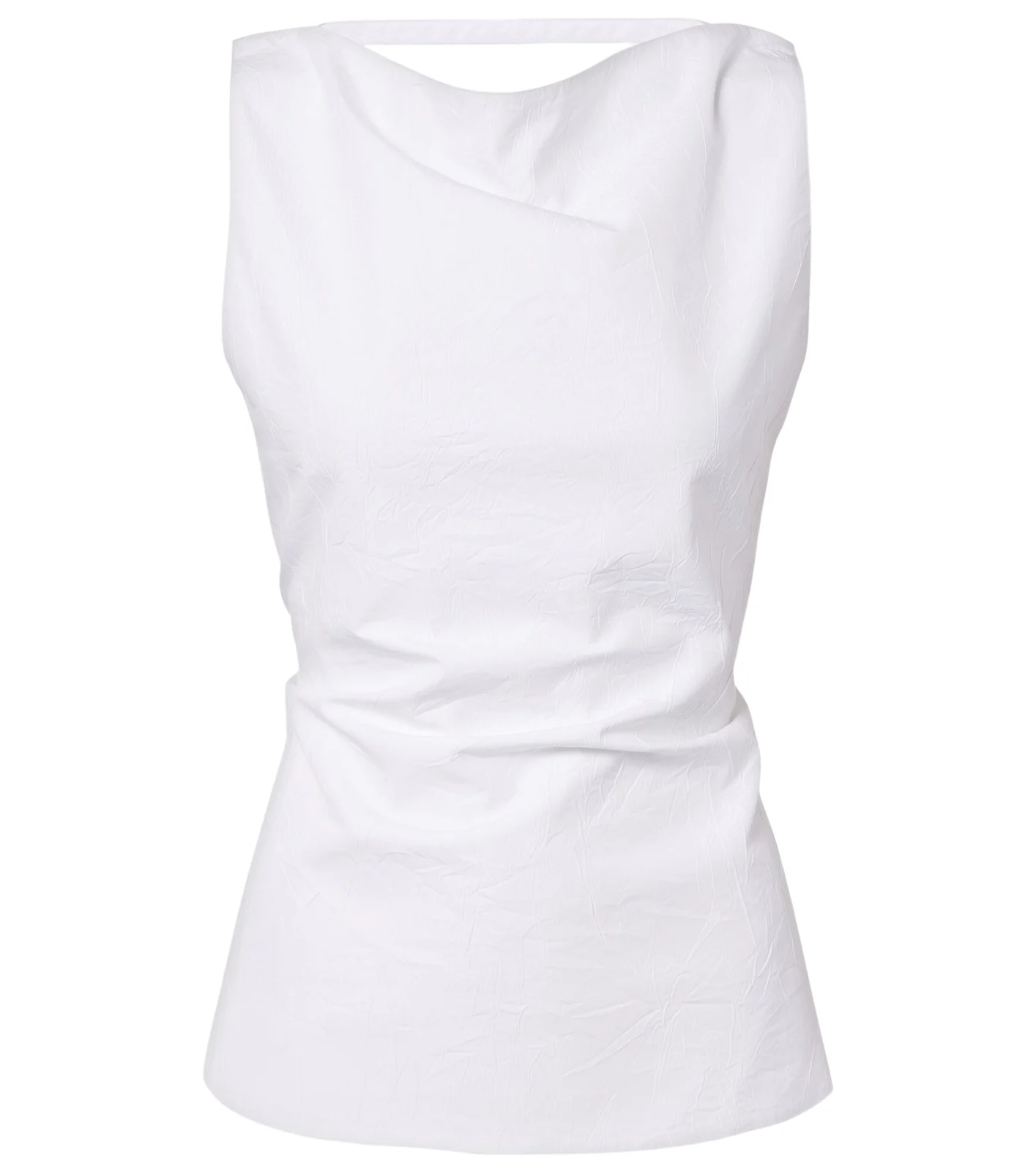 Draped cotton-blend top Draped cotton-blend top