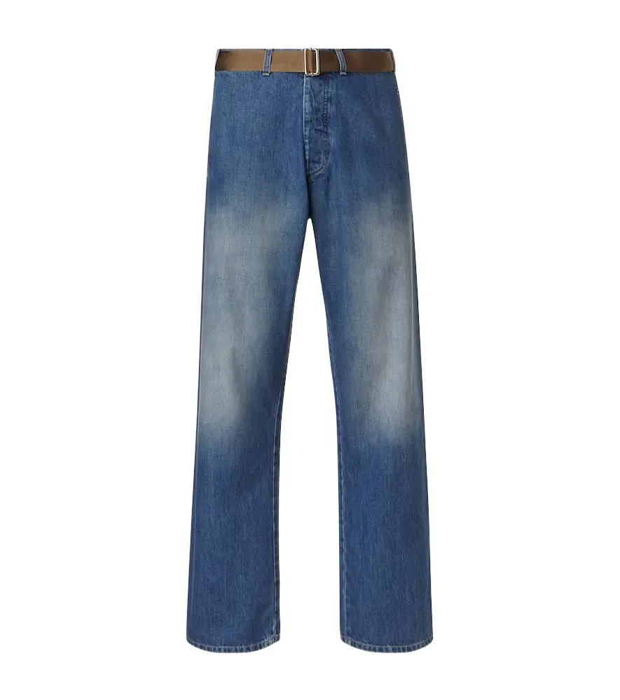 Plan C Belted straight jeans