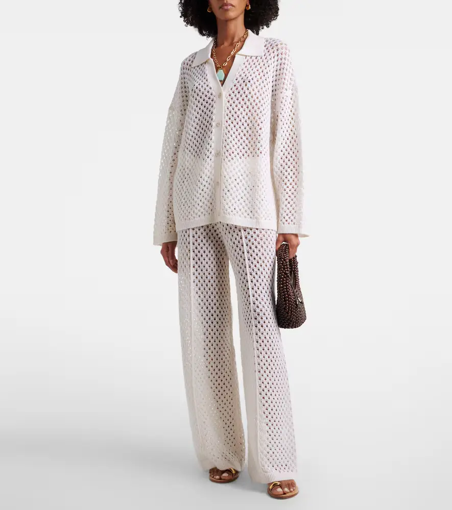 Jardin des Orangers Open-knit wool and cashmere wide-leg pants | Thumbnail 4 Jardin des Orangers Open-knit wool and cashmere wide-leg pants | Thumbnail 4