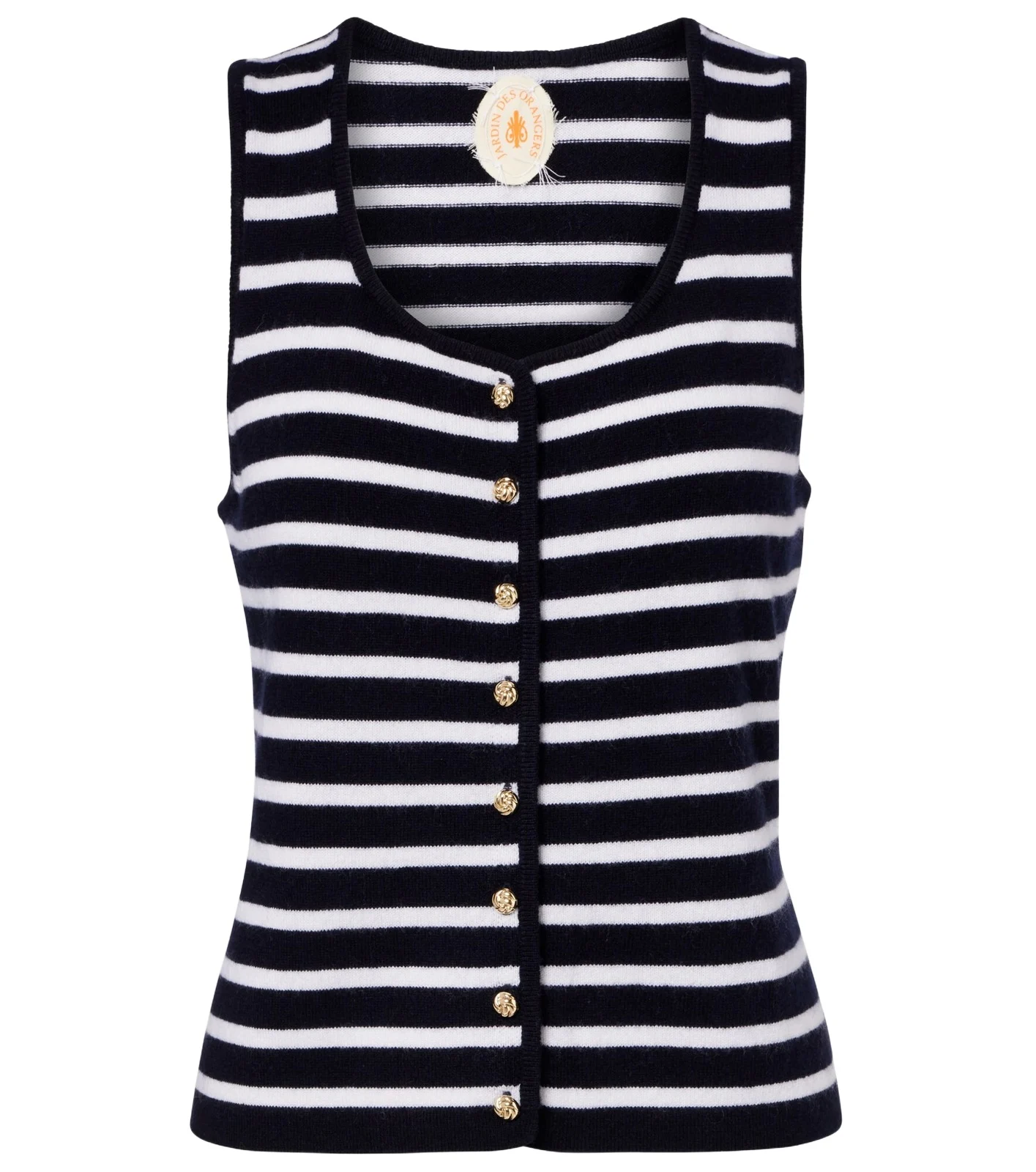 Jardin des Orangers Striped cashmere sweater vest