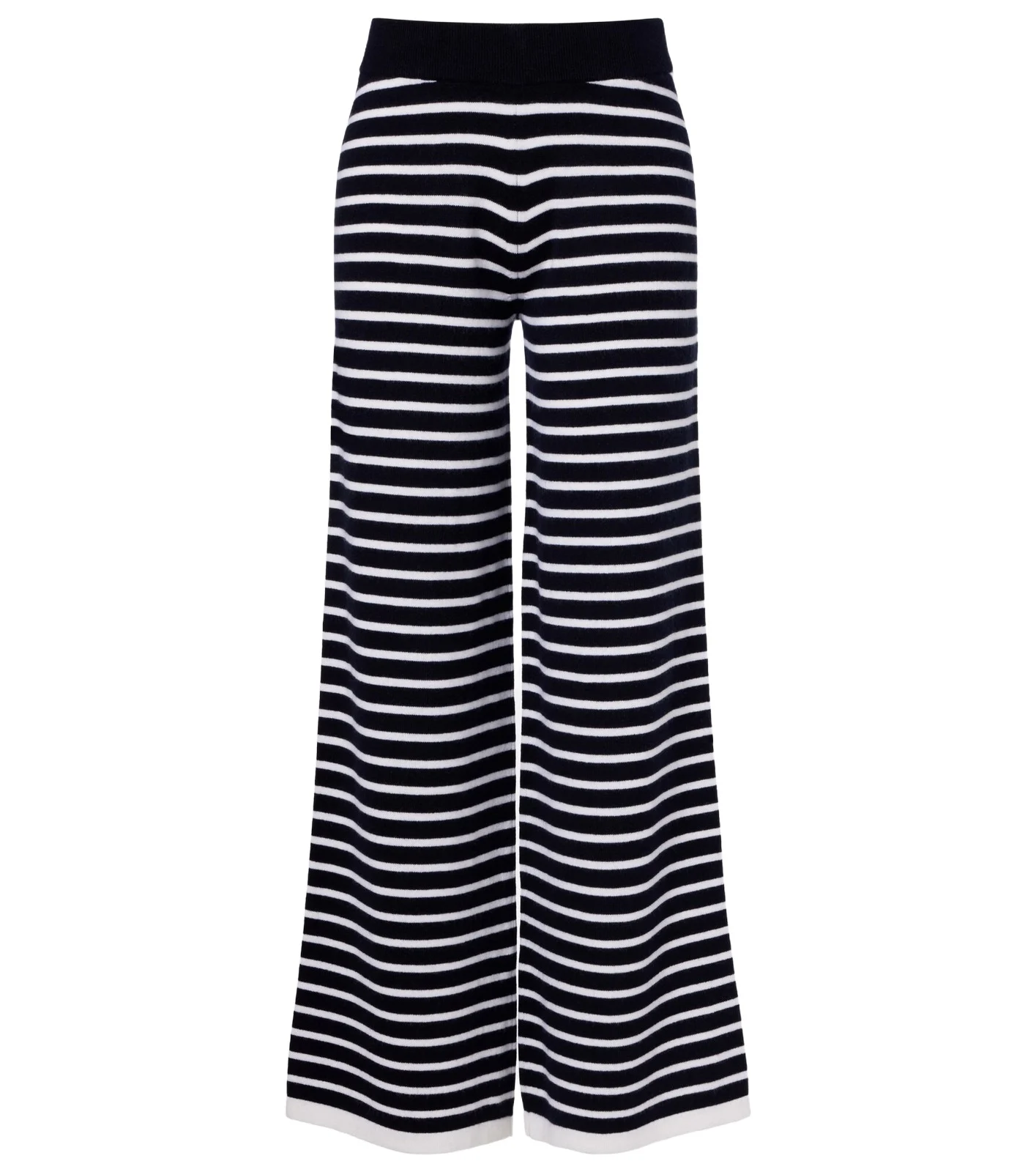 Striped cashmere wide-leg pants Striped cashmere wide-leg pants