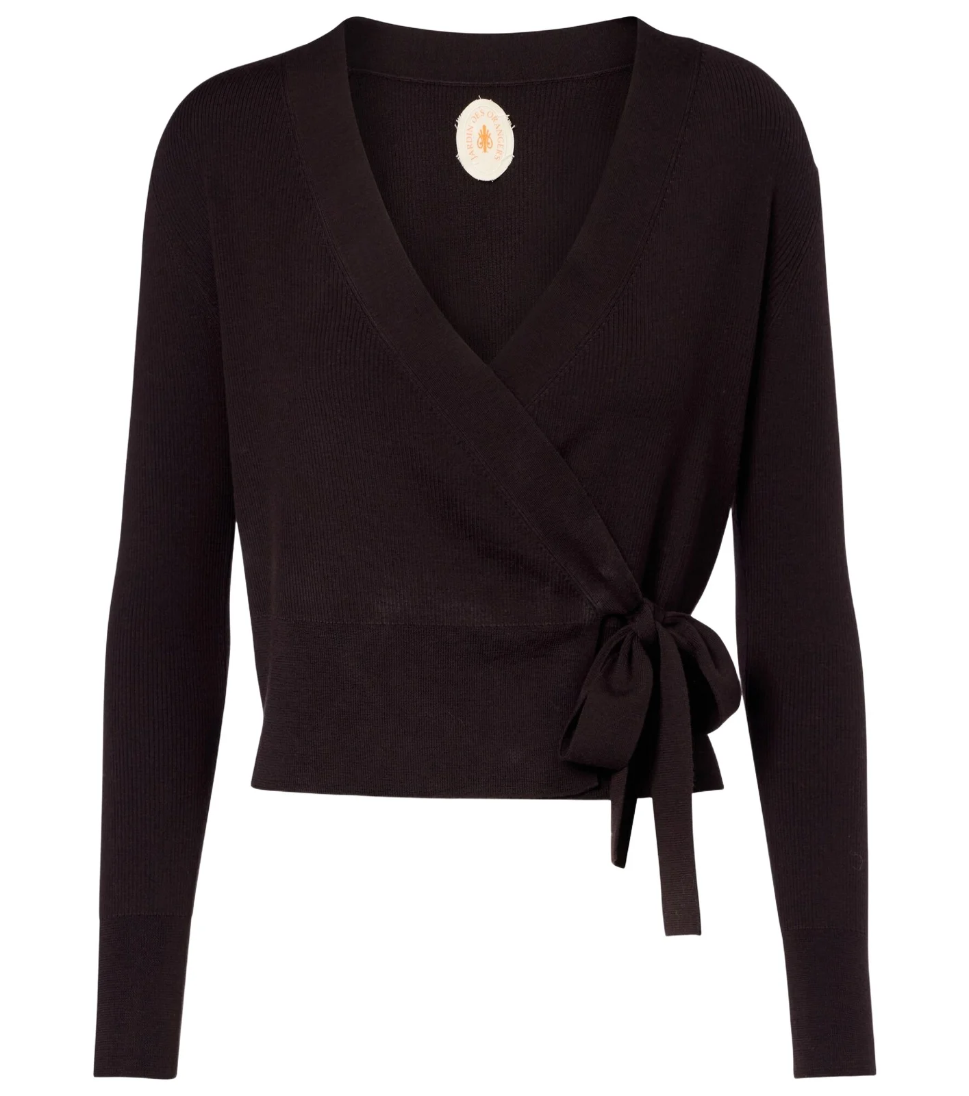 Virgin wool wrap cardigan