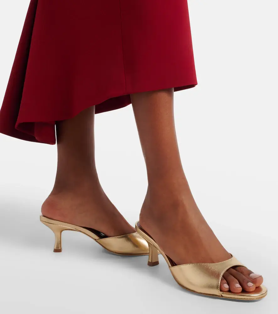 Staud Brigitte 100 metallic leather mules | Thumbnail 6 Staud Brigitte 100 metallic leather mules | Thumbnail 6