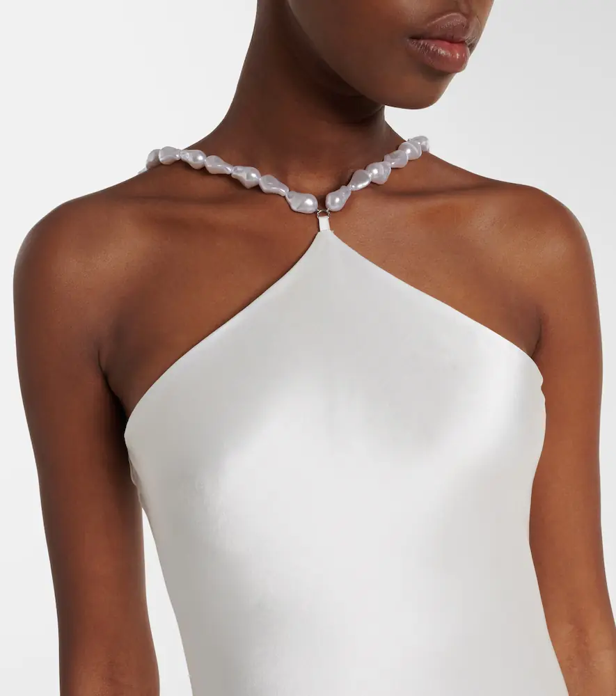 Staud Cadence beaded satin gown | Thumbnail 2