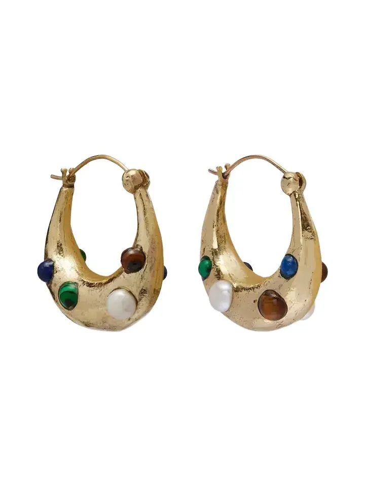 Alémais Jem Rainbow embellished hoop earrings