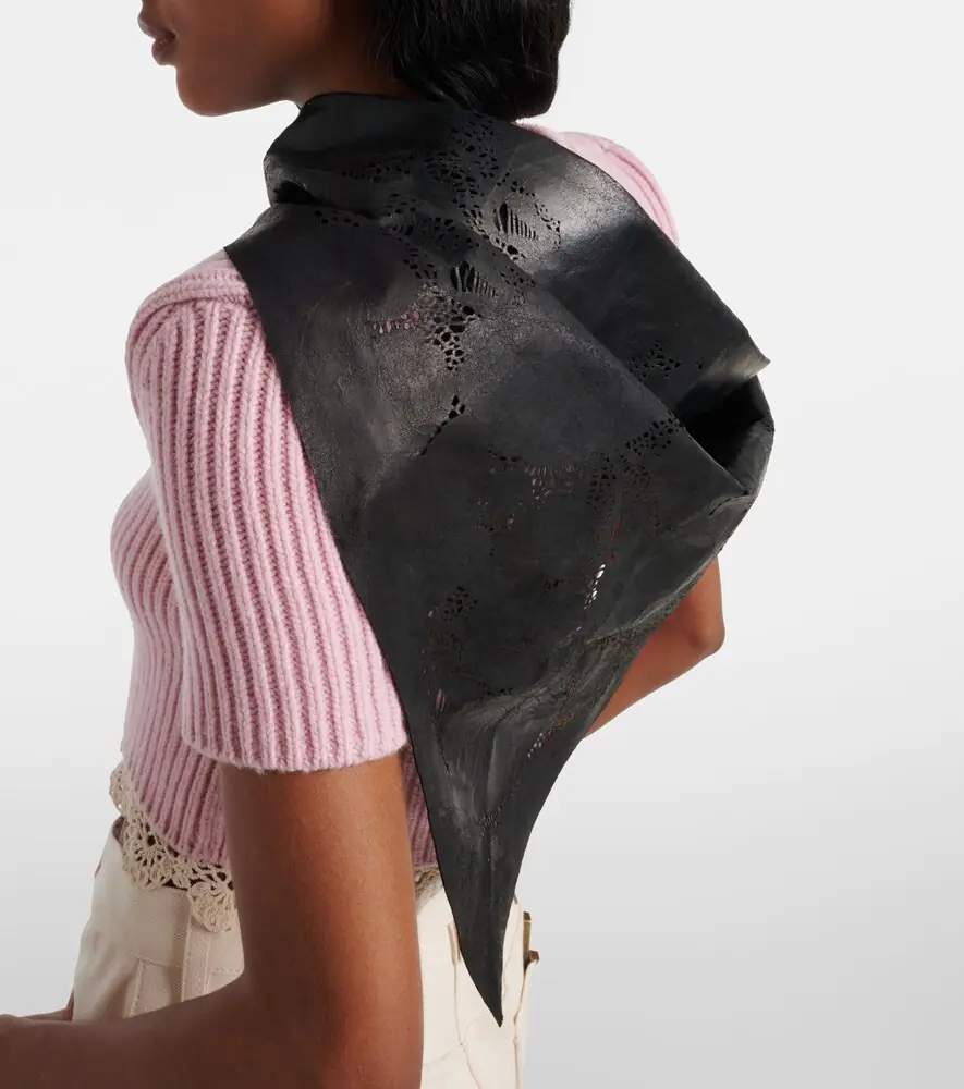 Magda Butrym Floral perforated leather scarf | Thumbnail 4 Magda Butrym Floral perforated leather scarf | Thumbnail 4