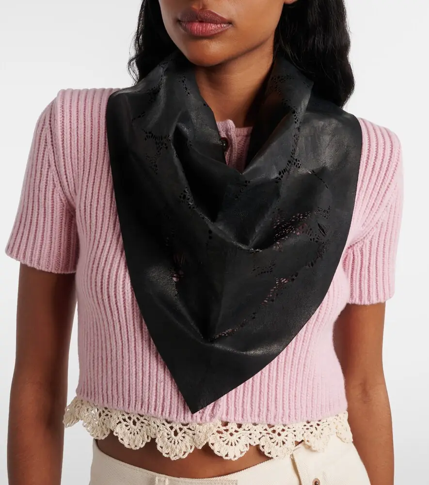 Magda Butrym Floral perforated leather scarf | Thumbnail 5 Magda Butrym Floral perforated leather scarf | Thumbnail 5