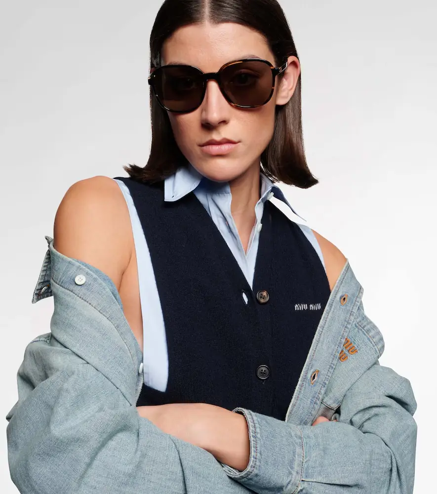 Miu Miu Logo oversized sunglasses | Thumbnail 4