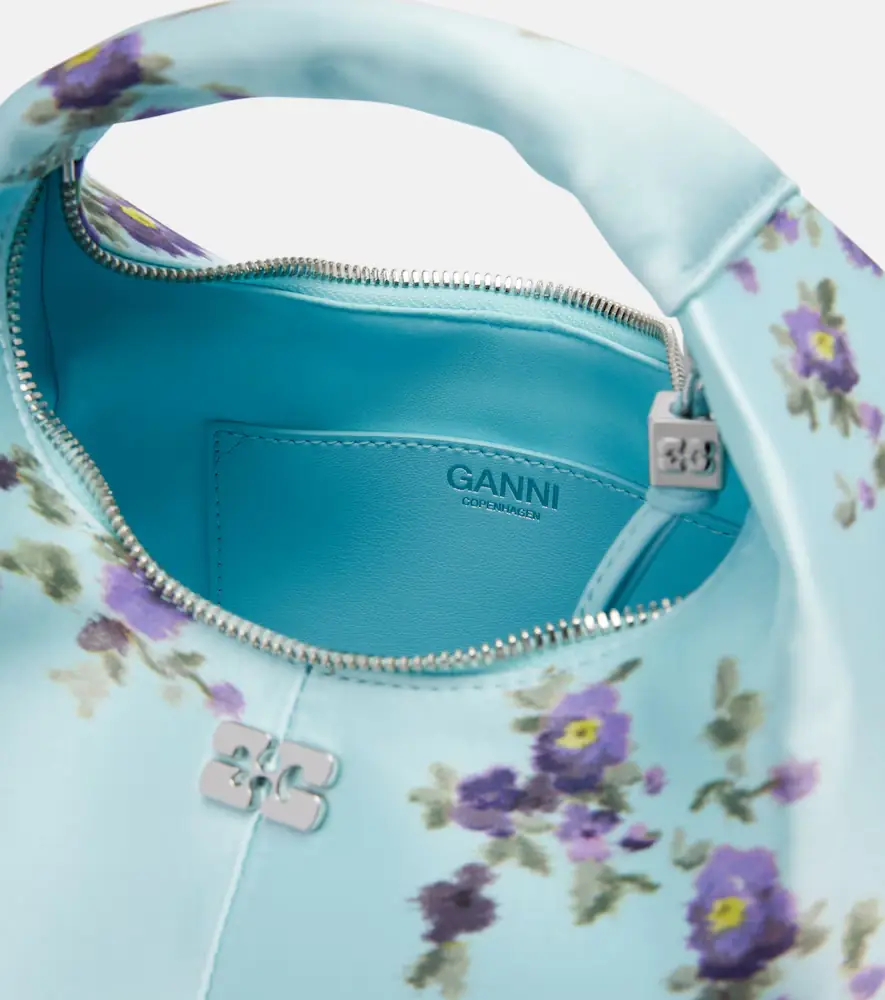 Ganni Mini floral satin top-handle bag | Thumbnail 2