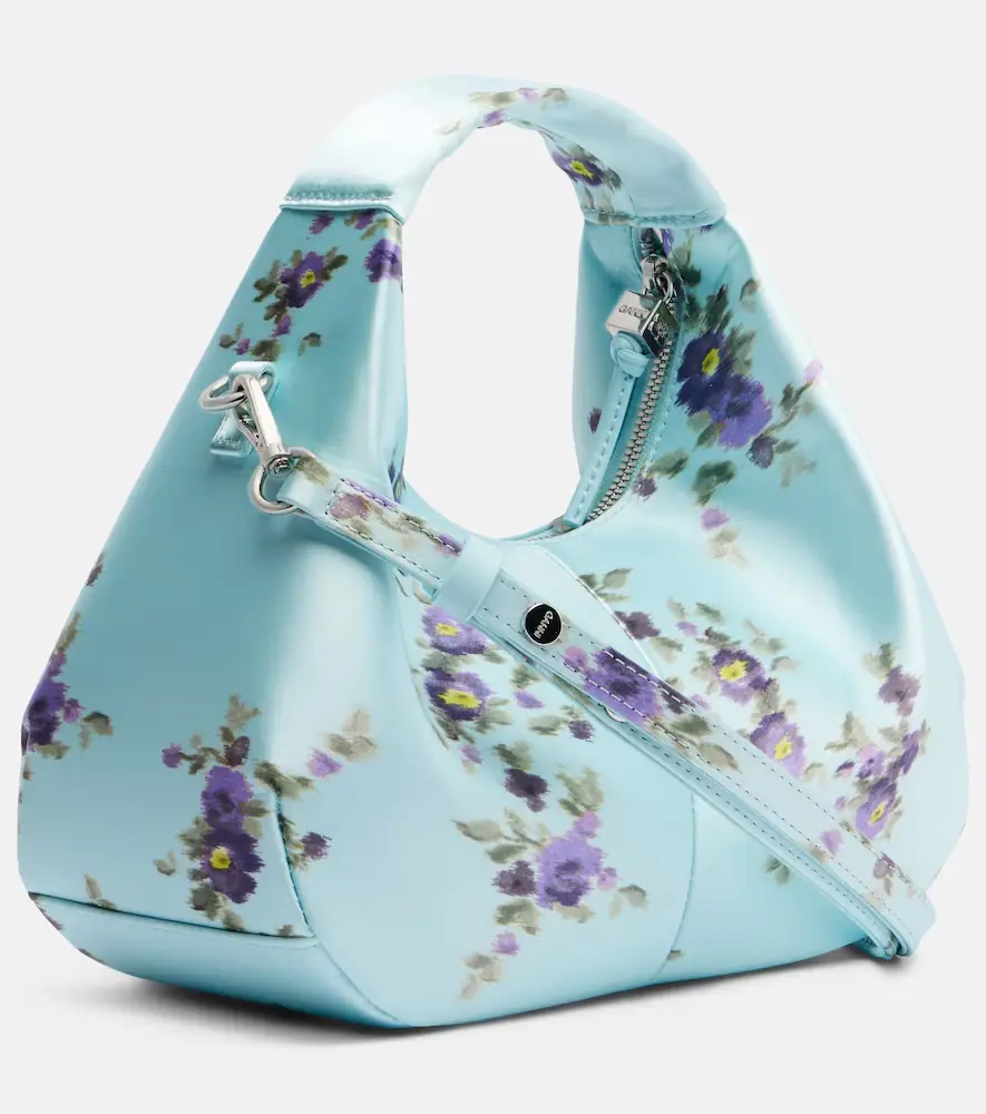 Ganni Mini floral satin top-handle bag | Thumbnail 3