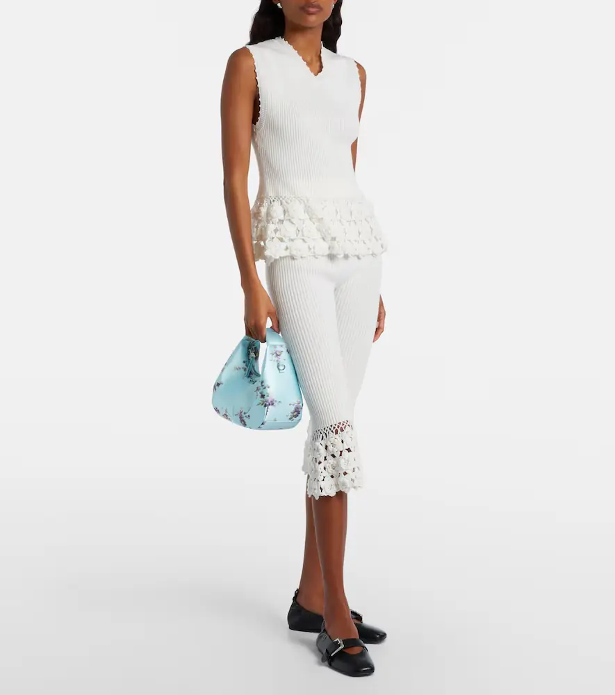 Ganni Mini floral satin top-handle bag | Thumbnail 5