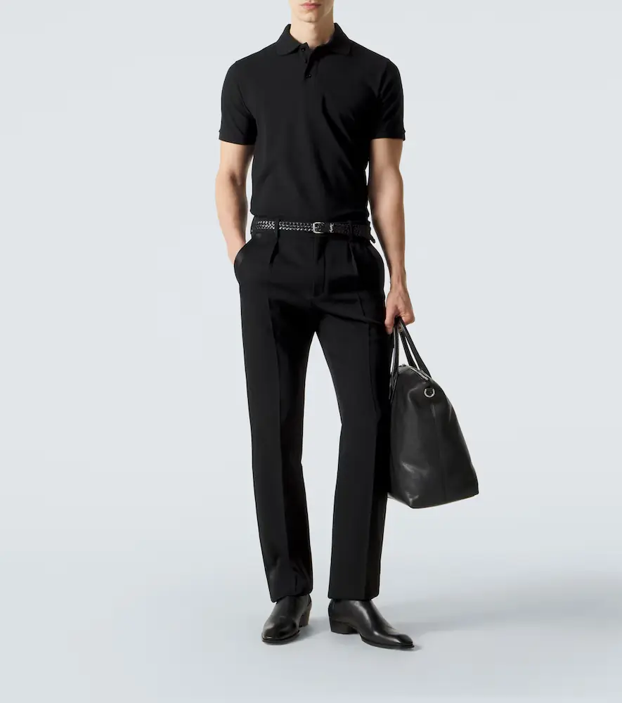 Saint Laurent Cotton-blend polo shirt | Thumbnail 2