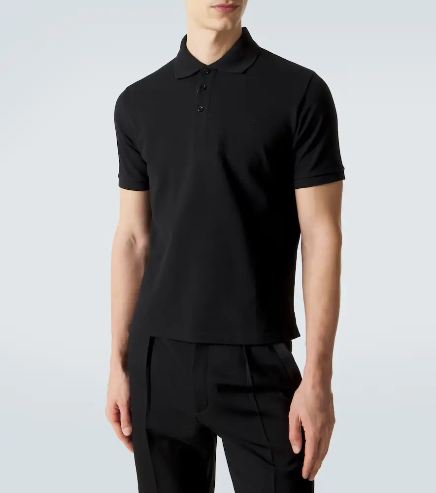 Saint Laurent Cotton-blend polo shirt | Thumbnail 4