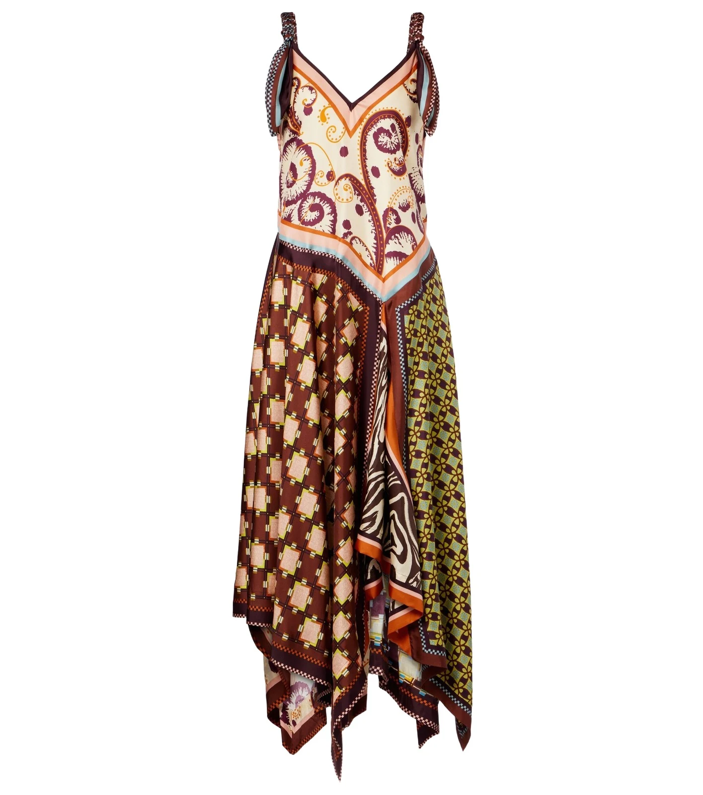 Alémais Wilson asymmetric silk twill midi dress Alémais Wilson asymmetric silk twill midi dress