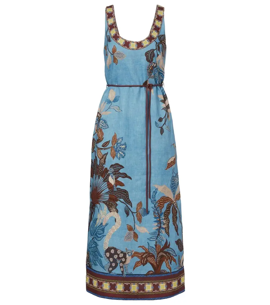 Alemais Alémais Georgie printed linen midi dress | Image 1 Alemais Alémais Georgie printed linen midi dress | Image 1
