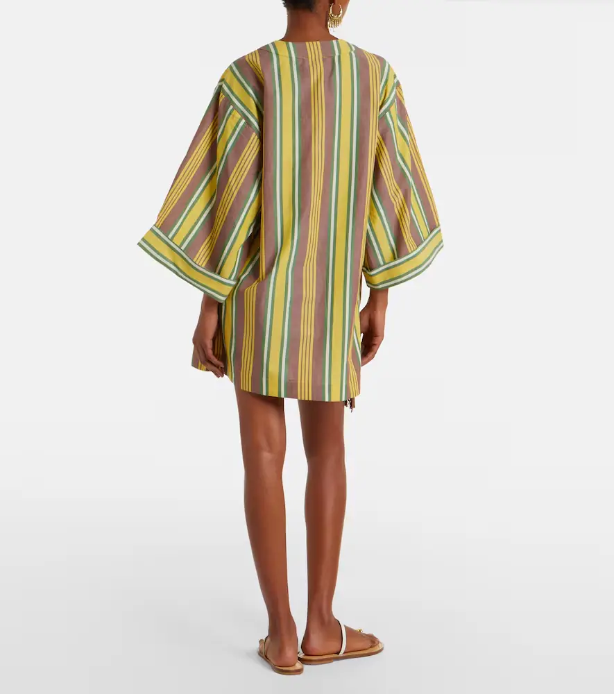 ALÉMAIS Alémais Clover embroidered striped cotton minidress | Thumbnail 5