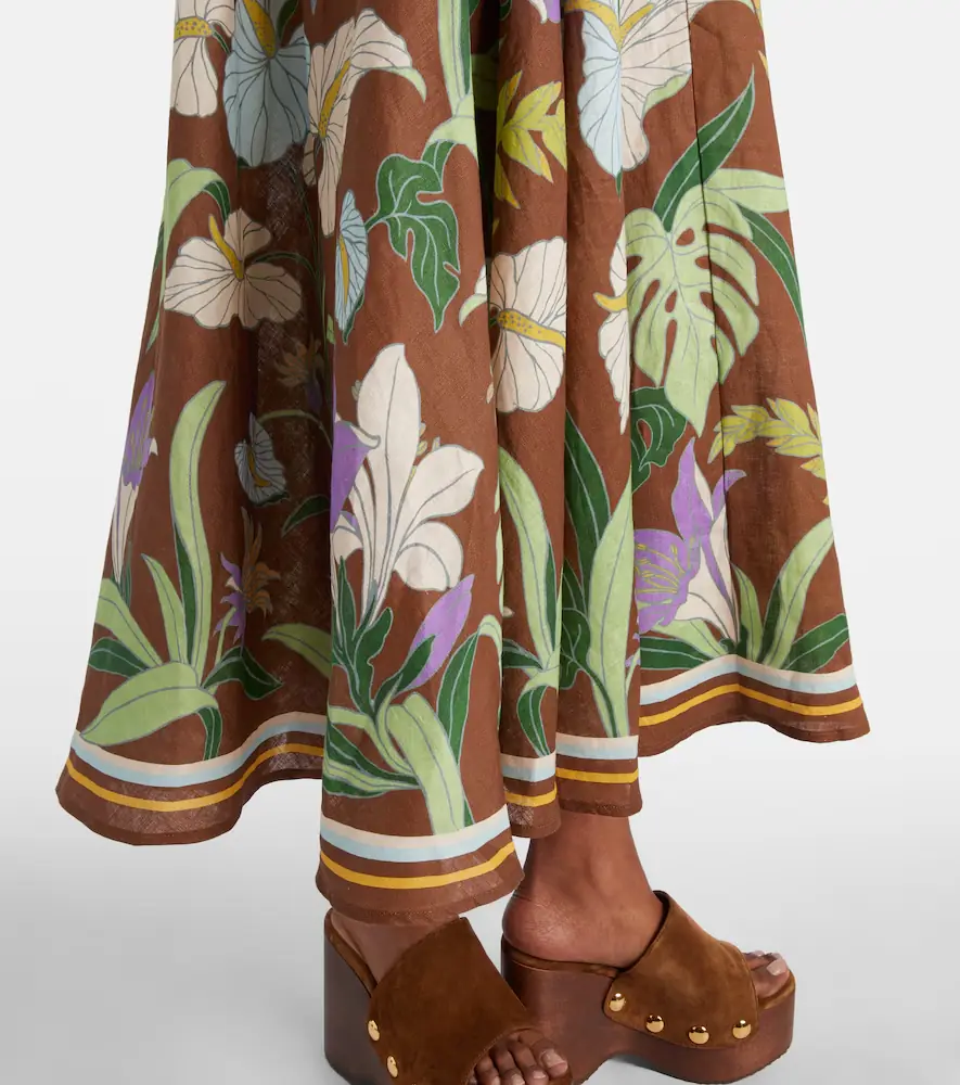 ALÉMAIS Alfie floral linen midi dress | Thumbnail 4
