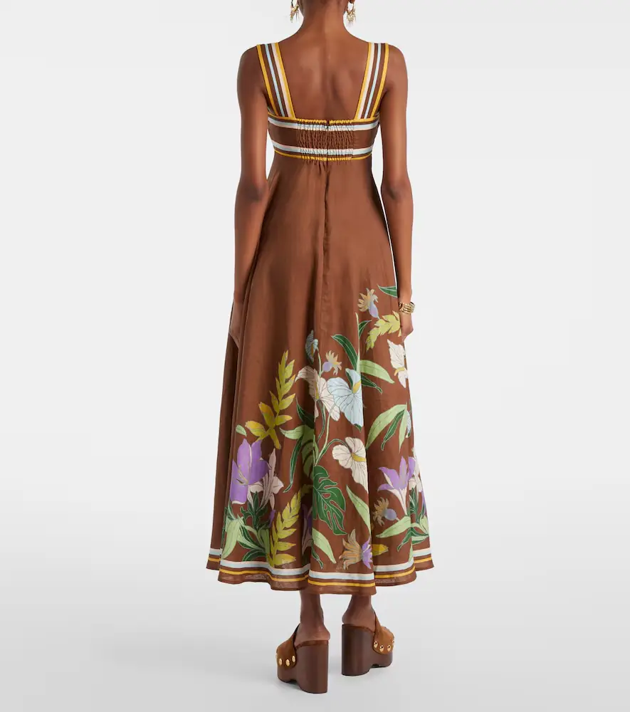 ALÉMAIS Alfie floral linen midi dress | Thumbnail 5