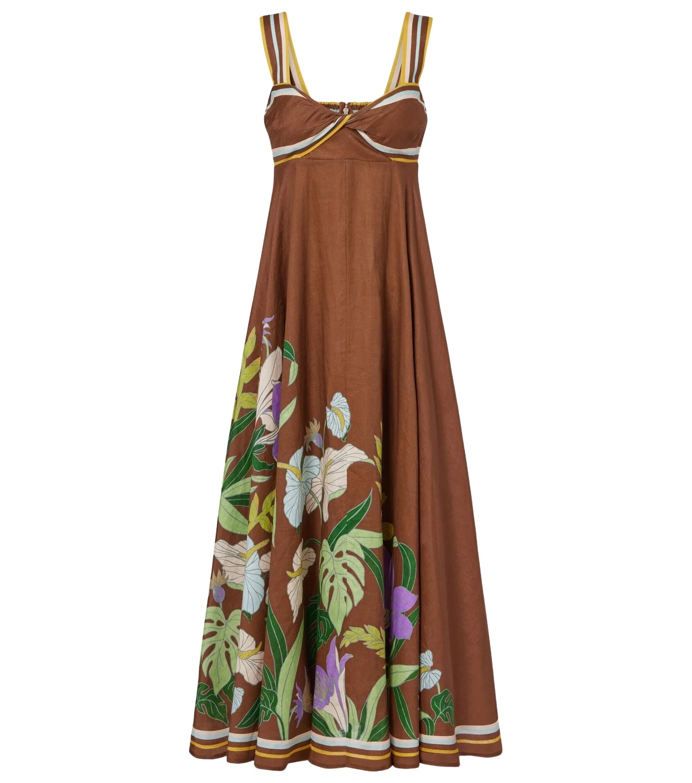 Alémais Alfie floral linen midi dress Alémais Alfie floral linen midi dress