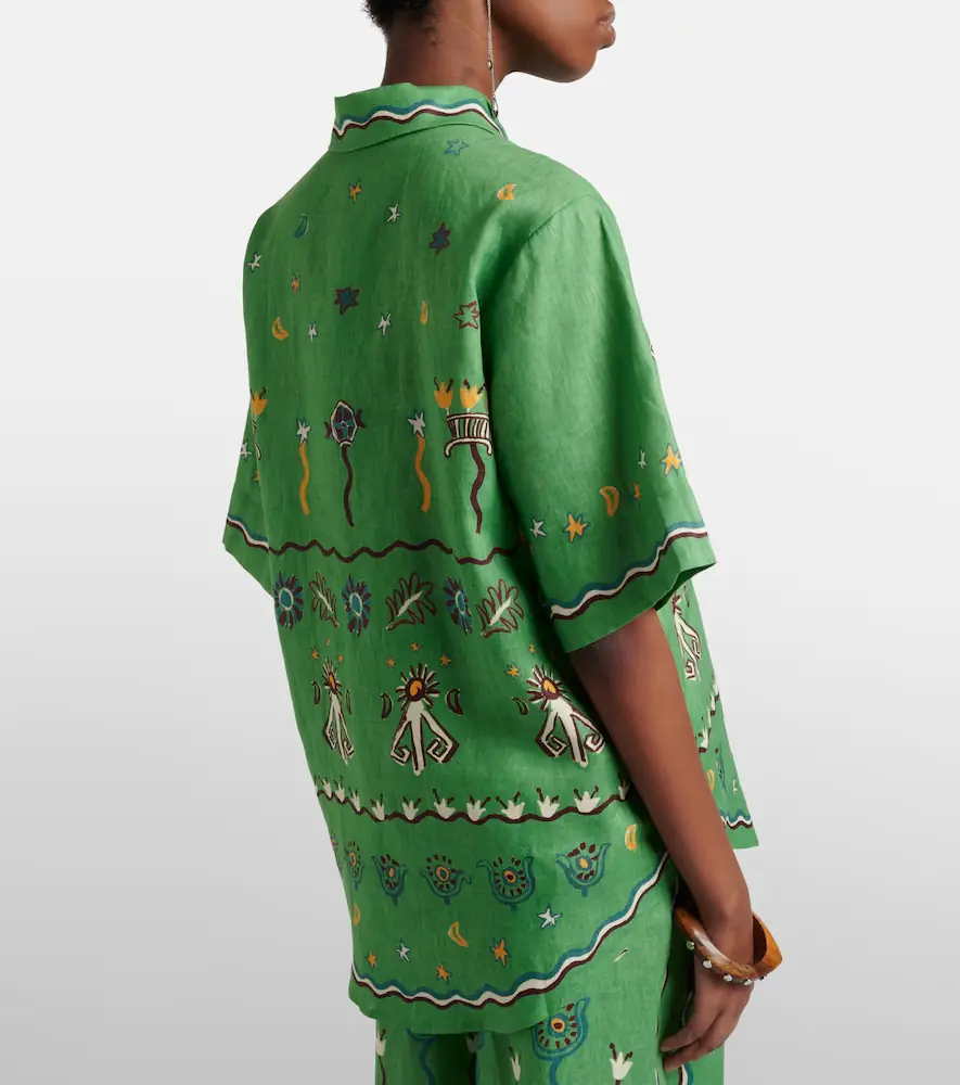 ALÉMAIS Sun Dancer printed linen shirt | Thumbnail 2 ALÉMAIS Sun Dancer printed linen shirt | Thumbnail 2