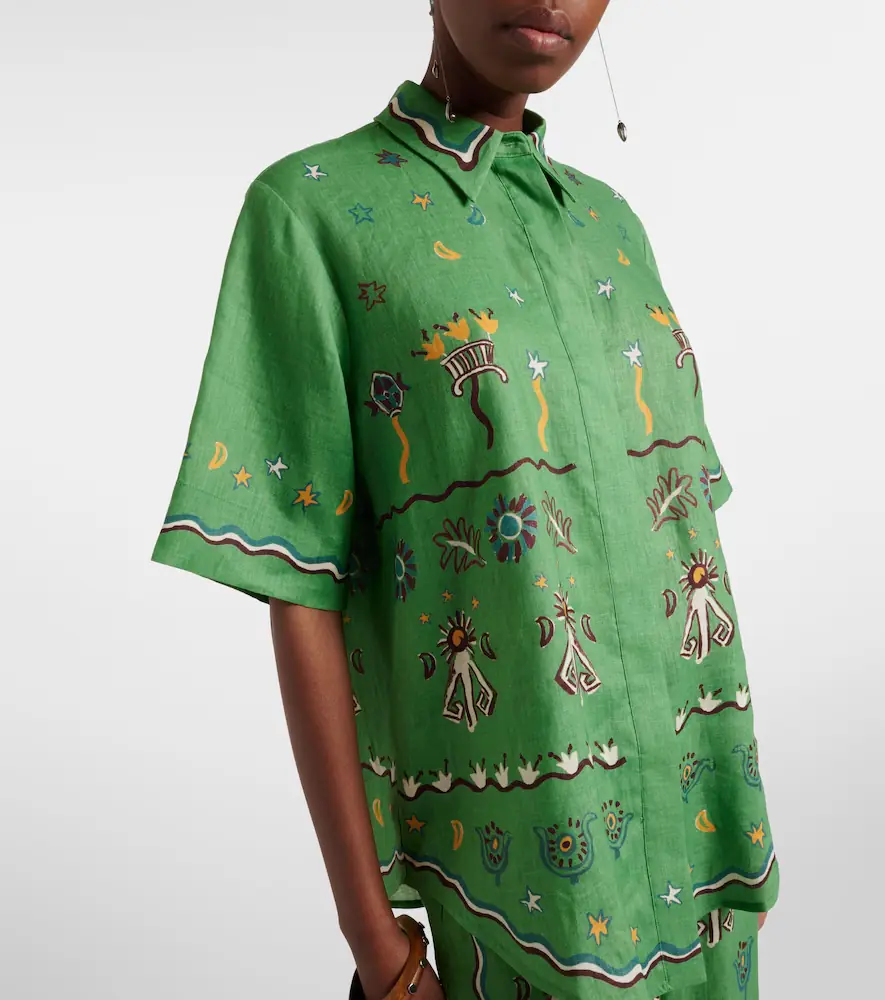 ALÉMAIS Sun Dancer printed linen shirt | Thumbnail 4 ALÉMAIS Sun Dancer printed linen shirt | Thumbnail 4