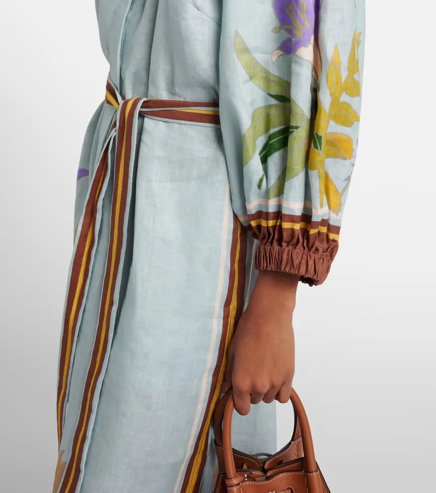 ALÉMAIS Alémais Belted floral linen shirt dress | Thumbnail 2 ALÉMAIS Alémais Belted floral linen shirt dress | Thumbnail 2
