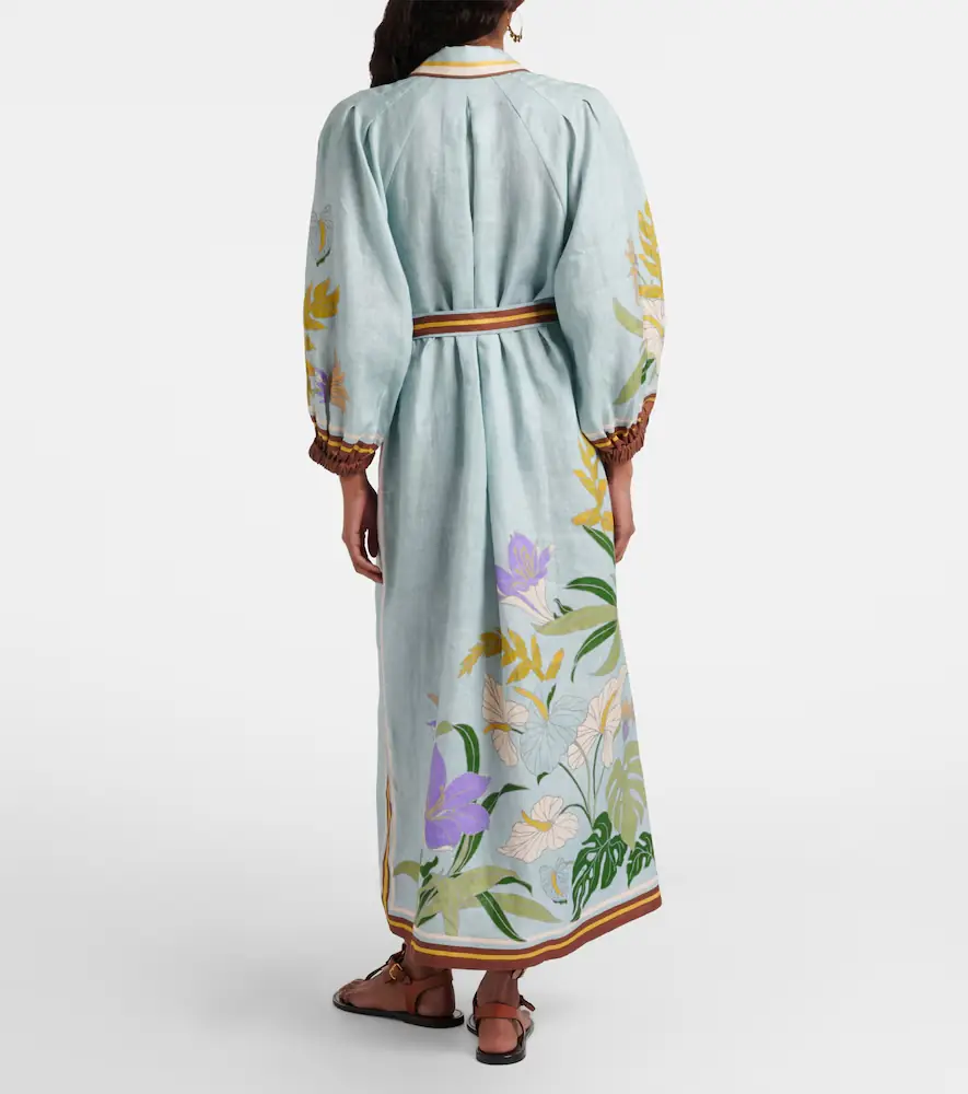 ALÉMAIS Alémais Belted floral linen shirt dress | Thumbnail 3 ALÉMAIS Alémais Belted floral linen shirt dress | Thumbnail 3